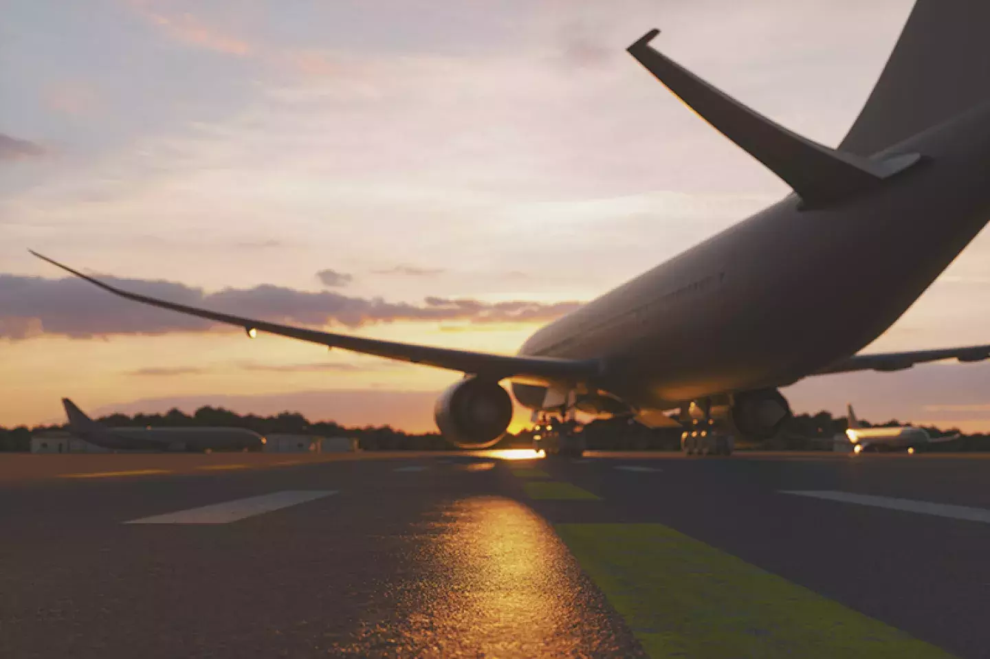 Airplane on runway